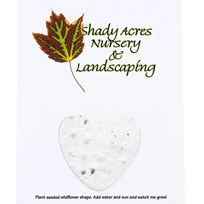 Seeded Paper Shapes Mailer/Postcard - 4 inches x 5 inches Heart