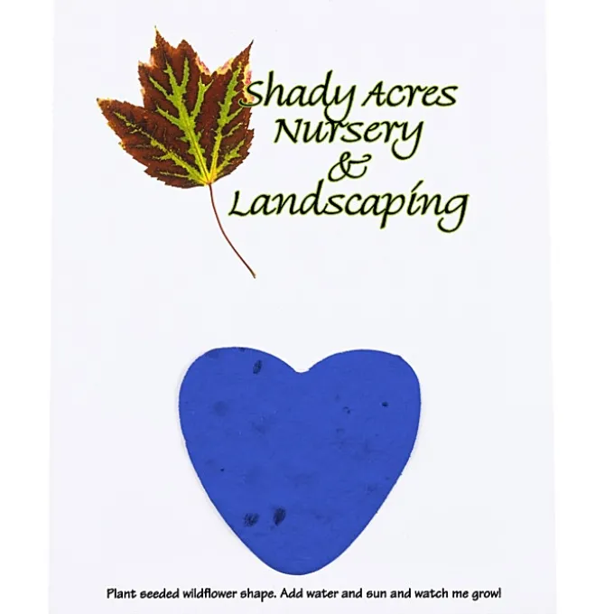 Seeded Paper Shapes Mailer/Postcard - 4 inches x 5 inches Heart