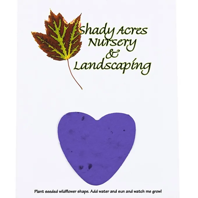 Seeded Paper Shapes Mailer/Postcard - 4 inches x 5 inches Heart