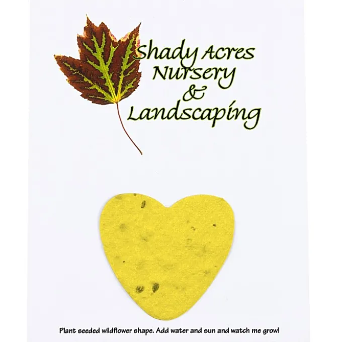 Seeded Paper Shapes Mailer/Postcard - 4 inches x 5 inches Heart
