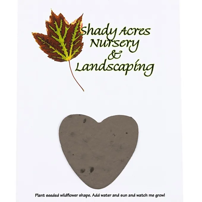 Seeded Paper Shapes Mailer/Postcard - 4 inches x 5 inches Heart