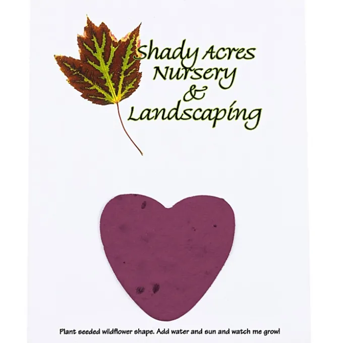 Seeded Paper Shapes Mailer/Postcard - 4 inches x 5 inches Heart