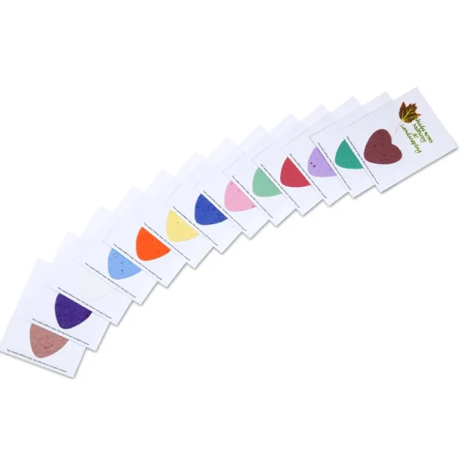 Seeded Paper Shapes Mailer/Postcard - 4 inches x 5 inches Heart