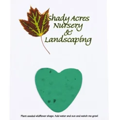 Seeded Paper Shapes Mailer/Postcard - 4 inches x 5 inches Heart