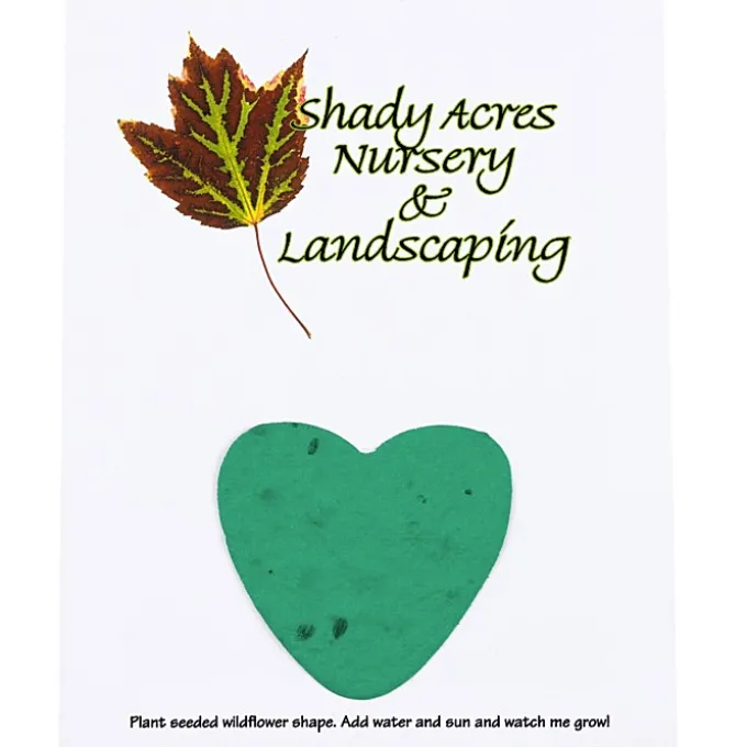 Seeded Paper Shapes Mailer/Postcard - 4 inches x 5 inches Heart