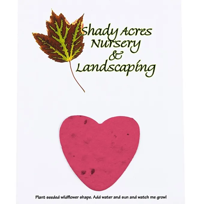 Seeded Paper Shapes Mailer/Postcard - 4 inches x 5 inches Heart