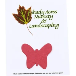 Seeded Paper Shapes Mailer/Postcard - 4 inches x 5 inches Butterfly