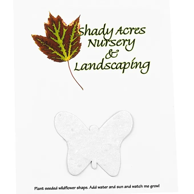 Seeded Paper Shapes Mailer/Postcard - 4 inches x 5 inches Butterfly