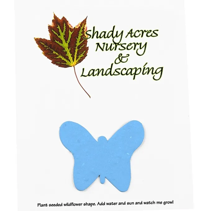 Seeded Paper Shapes Mailer/Postcard - 4 inches x 5 inches Butterfly