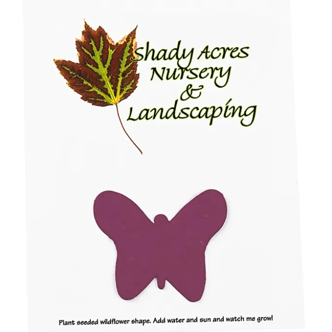 Seeded Paper Shapes Mailer/Postcard - 4 inches x 5 inches Butterfly