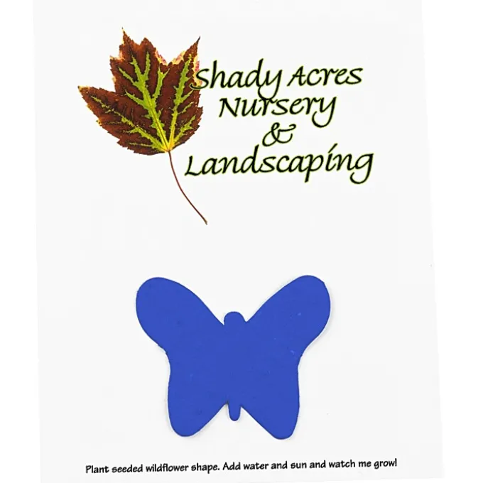 Seeded Paper Shapes Mailer/Postcard - 4 inches x 5 inches Butterfly