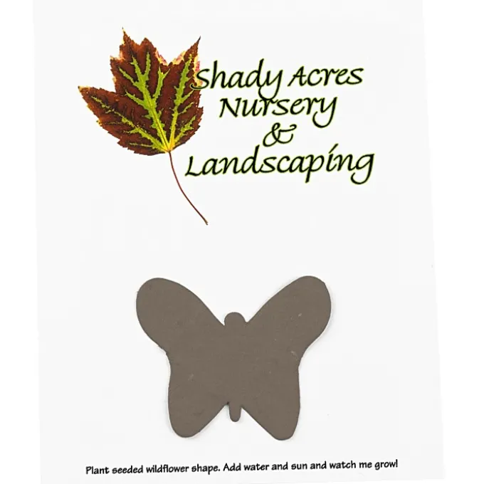 Seeded Paper Shapes Mailer/Postcard - 4 inches x 5 inches Butterfly
