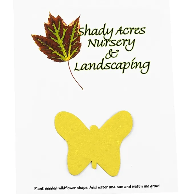 Seeded Paper Shapes Mailer/Postcard - 4 inches x 5 inches Butterfly
