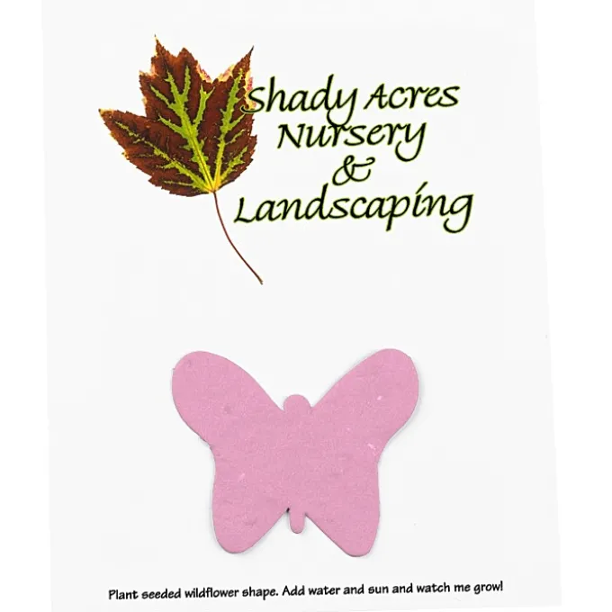 Seeded Paper Shapes Mailer/Postcard - 4 inches x 5 inches Butterfly