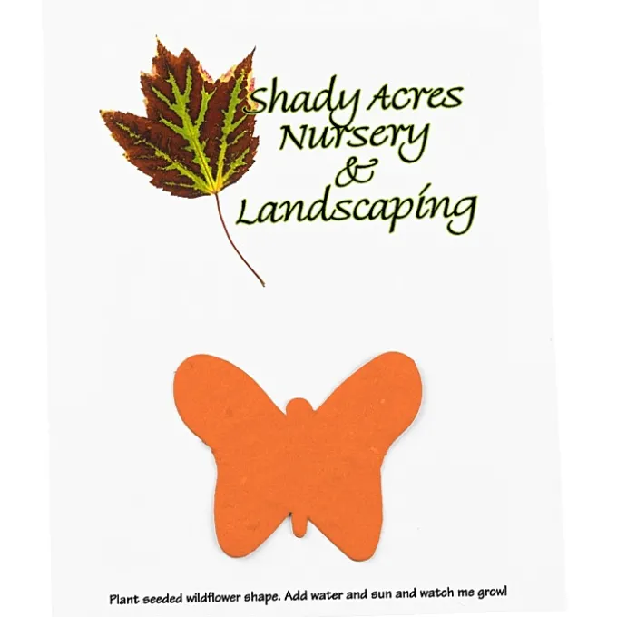 Seeded Paper Shapes Mailer/Postcard - 4 inches x 5 inches Butterfly