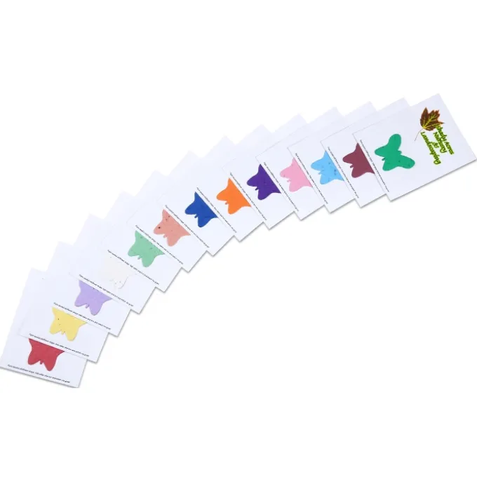 Seeded Paper Shapes Mailer/Postcard - 4 inches x 5 inches Butterfly