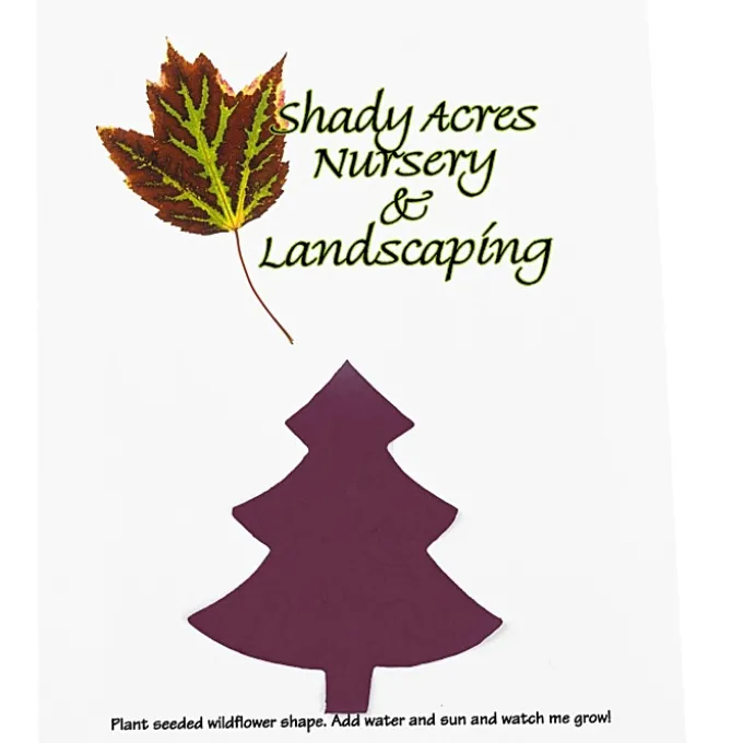 Seeded Paper Shapes Mailer/Postcard - 4 inches x 5 inches Tree