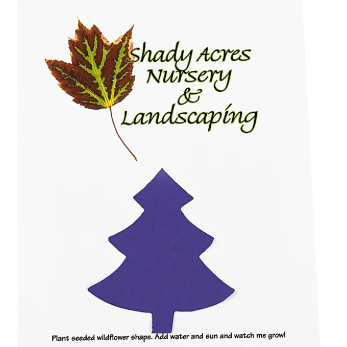 Seeded Paper Shapes Mailer/Postcard - 4 inches x 5 inches Tree