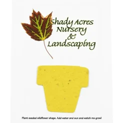 Seeded Paper Shapes Mailer/Postcard - 4 inches x 5 inches Flower Pot