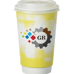 Shady Checkers Full Color Insulated Paper Cup with Lid - 16 oz.