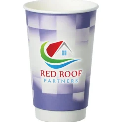 Shady Checkers Full Color Insulated Paper Cup - 16 oz.