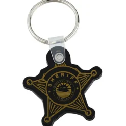 Sheriff Badge Soft Keychain - Opaque