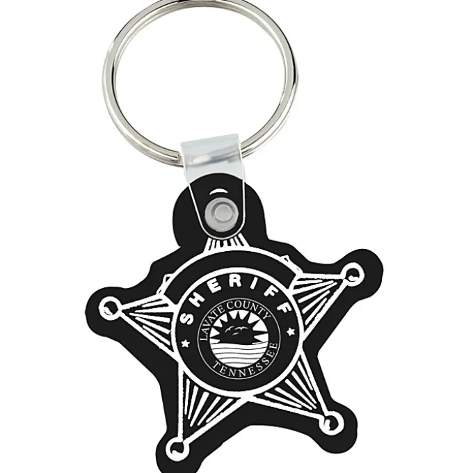Sheriff Badge Soft Keychain - Opaque