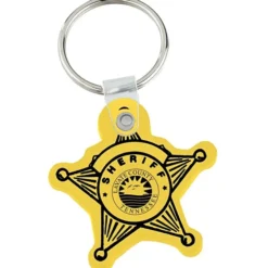 Sheriff Badge Soft Keychain - Opaque