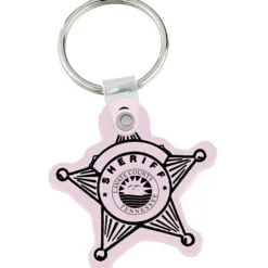 Sheriff Badge Soft Keychain - Opaque