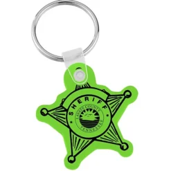 Sheriff Badge Soft Keychain - Translucent