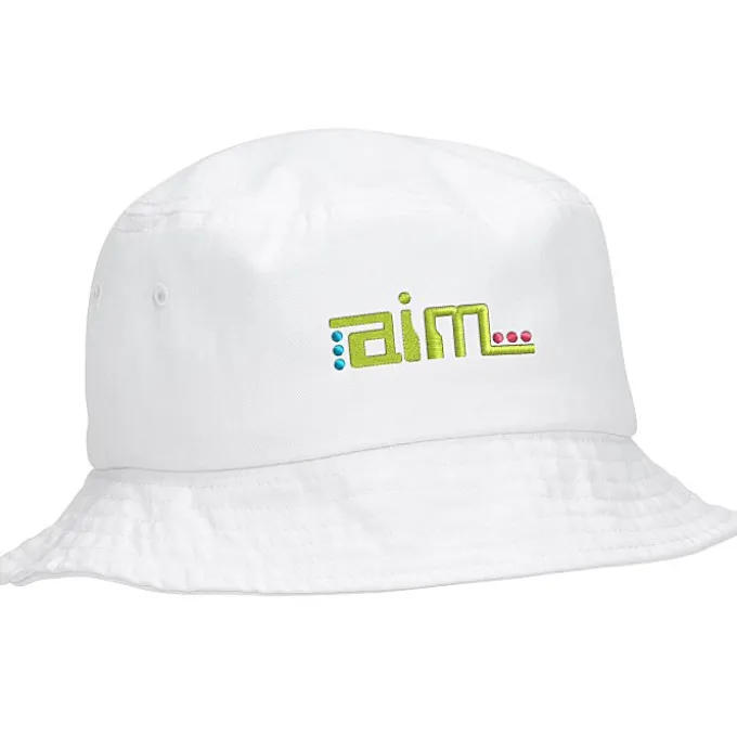 Short Brimmed Bucket Hat - Embroidered