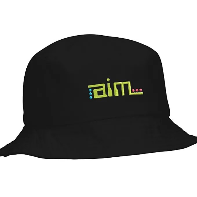 Short Brimmed Bucket Hat - Embroidered