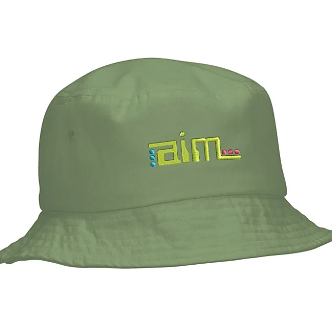 Short Brimmed Bucket Hat - Embroidered