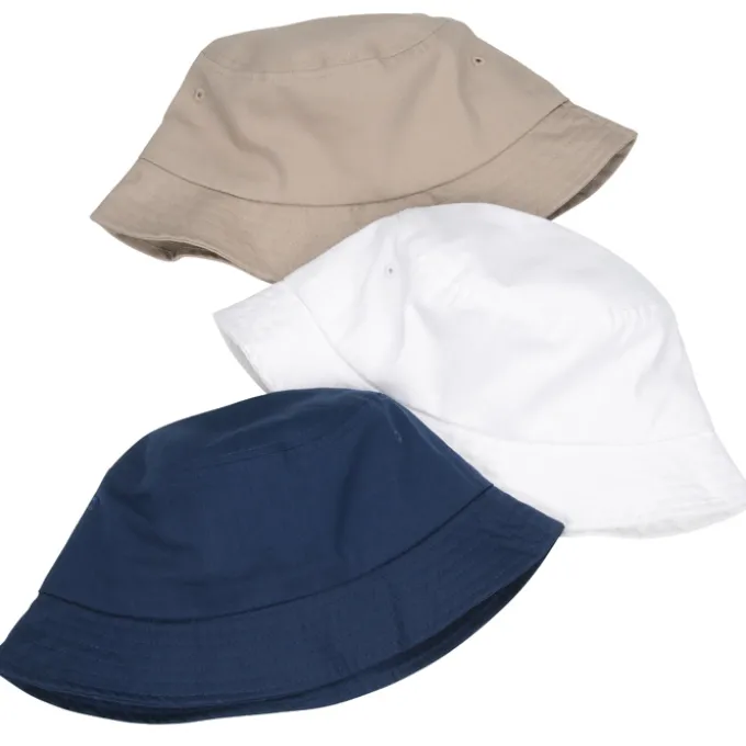 Short Brimmed Bucket Hat - Embroidered