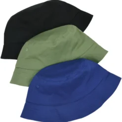 Short Brimmed Bucket Hat - Embroidered