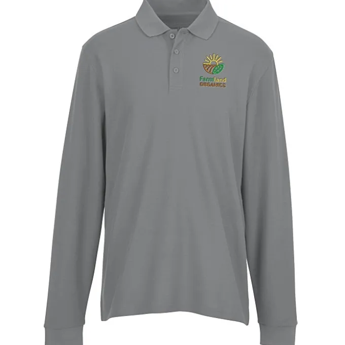 Signature Pique Long Sleeve Polo - Men's
