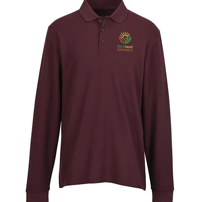 Signature Pique Long Sleeve Polo - Men's