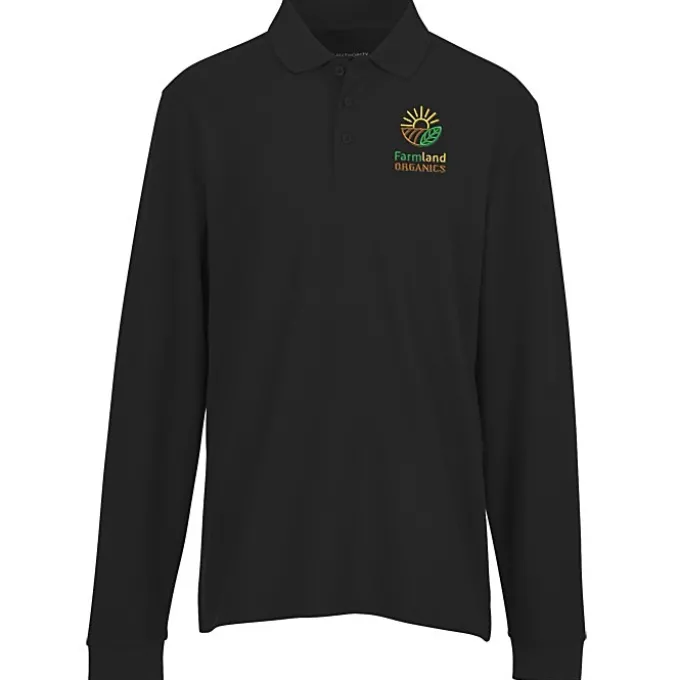Signature Pique Long Sleeve Polo - Men's