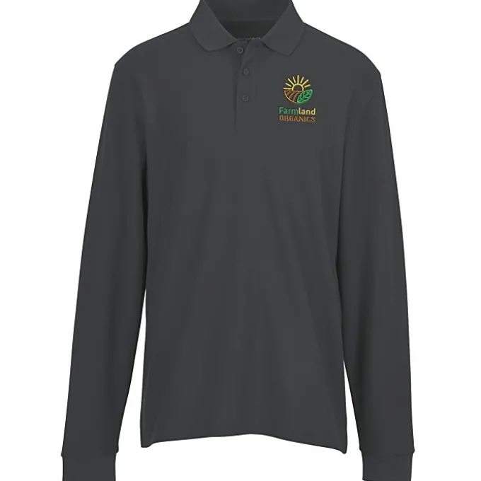 Signature Pique Long Sleeve Polo - Men's
