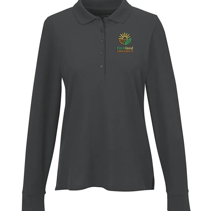Signature Pique Long Sleeve Polo - Ladies'
