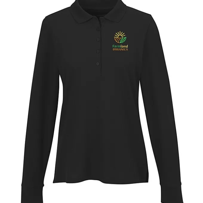 Signature Pique Long Sleeve Polo - Ladies'