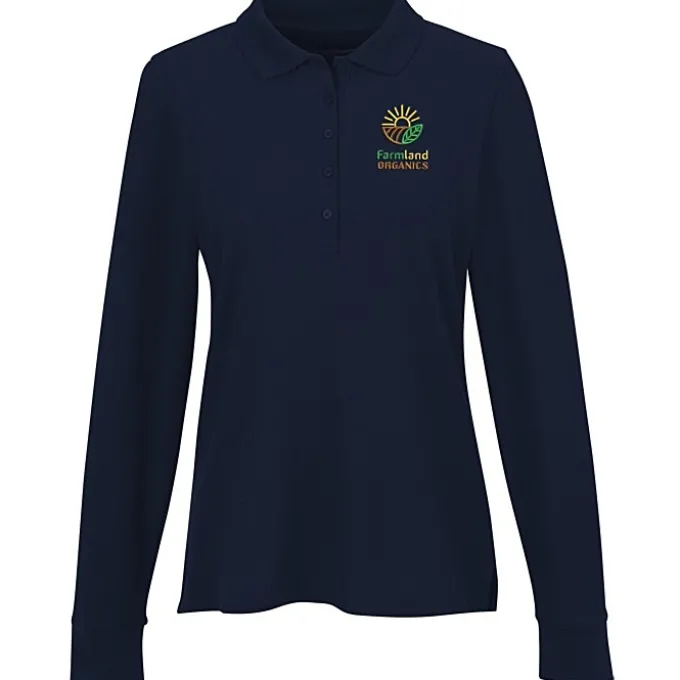 Signature Pique Long Sleeve Polo - Ladies'