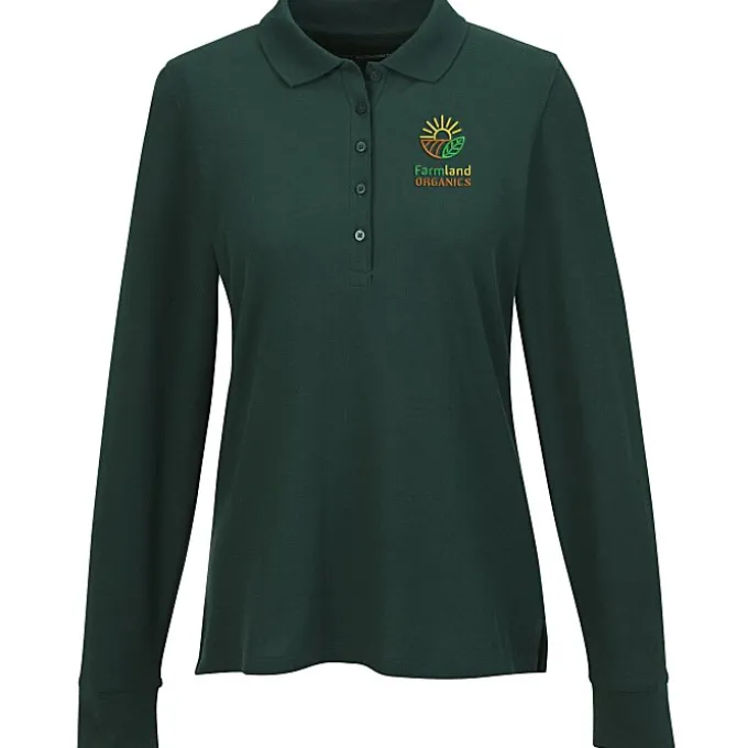 Signature Pique Long Sleeve Polo - Ladies'