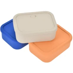 Silicone Rectangle Food Container with Air Valve - 44 oz