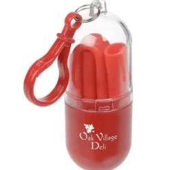 Silicone Straw in Capsule Carabiner Case