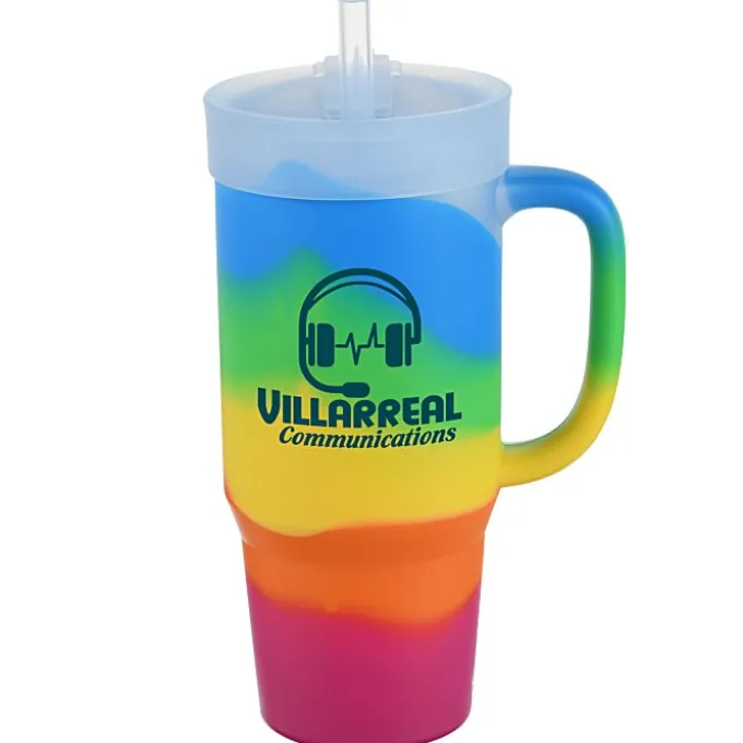 Silipint Tumbler with Straw - 32 oz - Multicolor