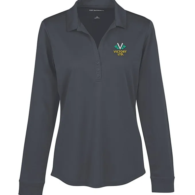 Silk Touch Performance LS Sport Polo - Ladies'