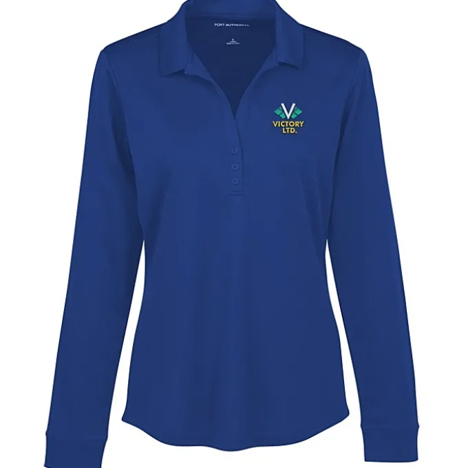 Silk Touch Performance LS Sport Polo - Ladies'