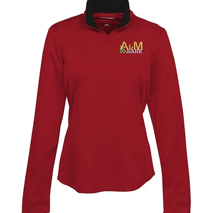 Silk Touch Performance 1/4-Zip Pullover - Ladies' - Embroidered