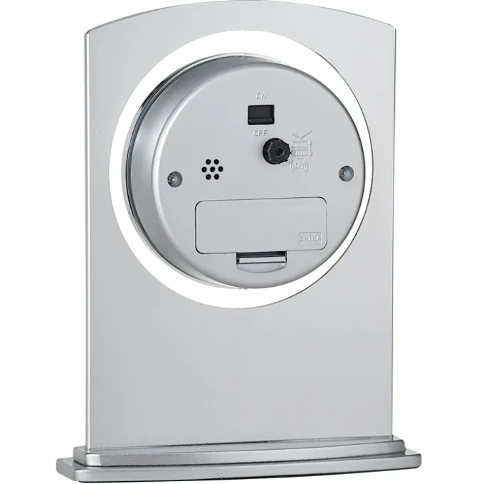 Silver Arc Clock